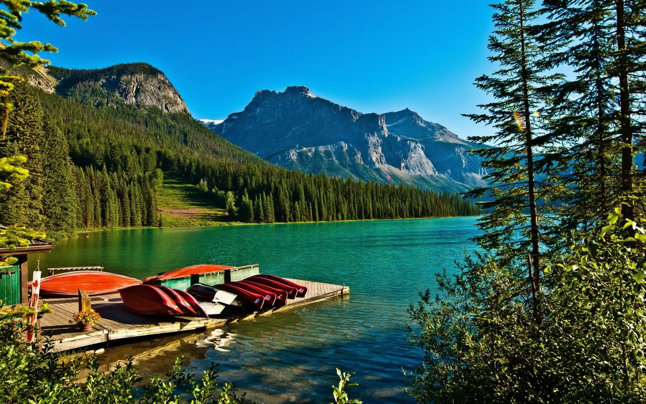 природа, реки, озера, yoho, парк, canada