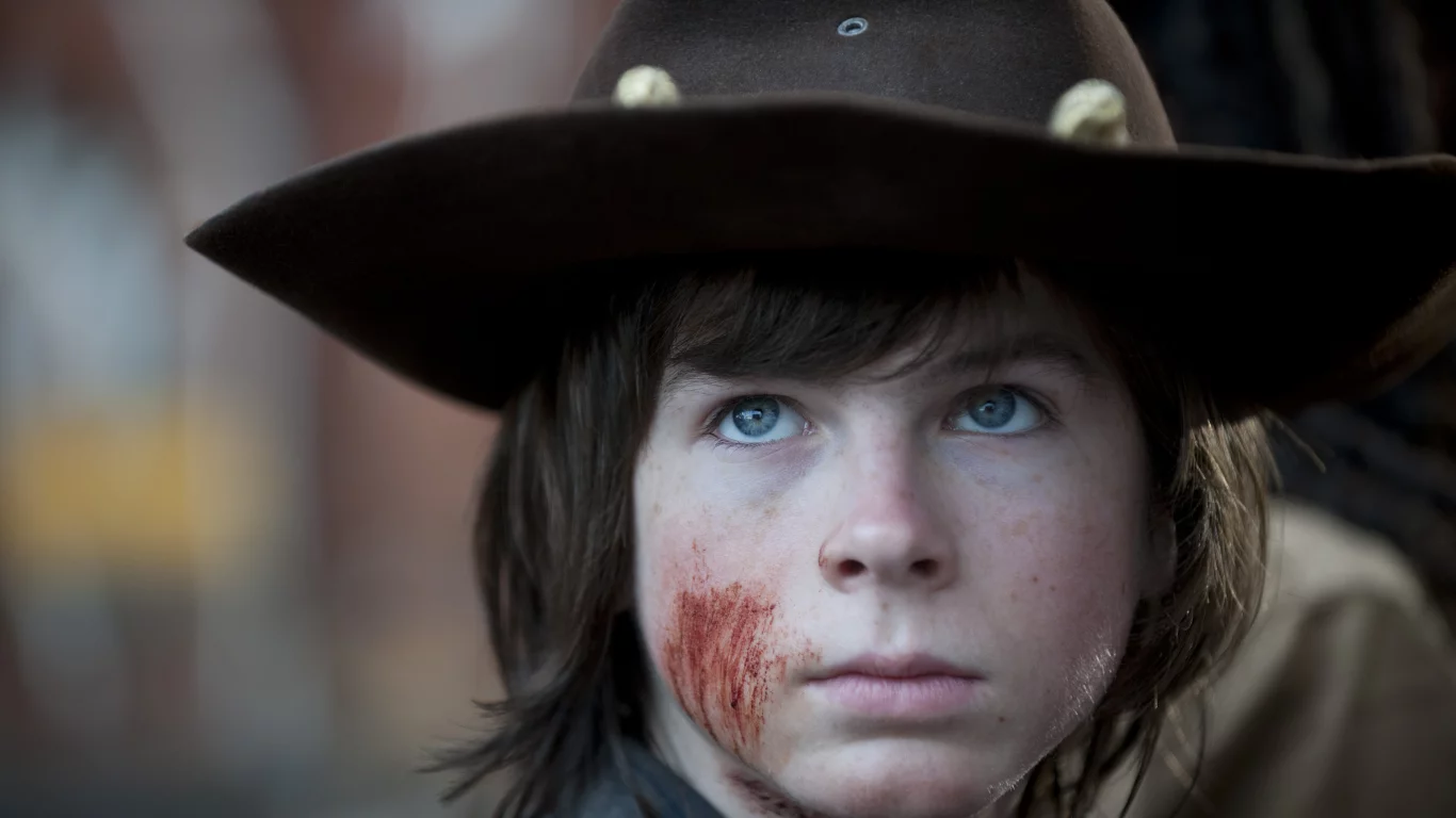 the walking dead, chandler riggs, портрет