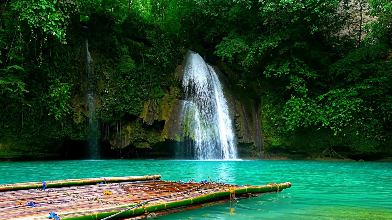 природа, водопады, badian, philippines, филлипины, водопад, река
