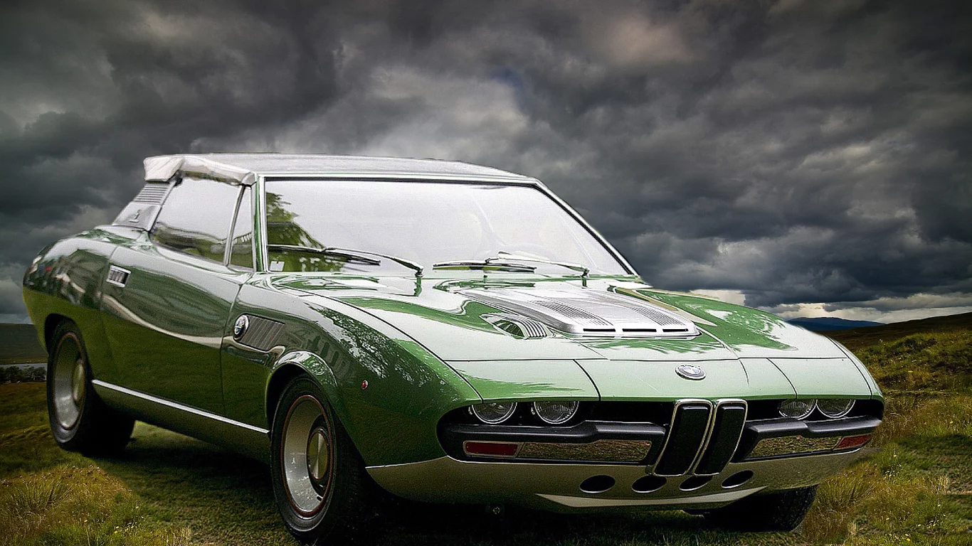 Машина, ретро, BMW 2800 S, Berton.
