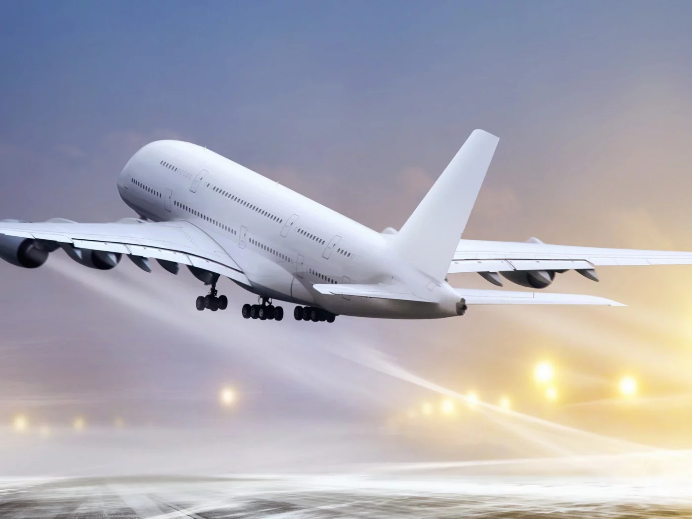 Airplane Ready for Take Off, небо, аэробус