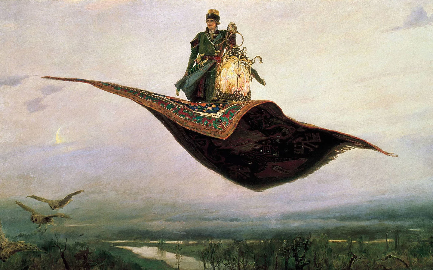 В.Васнецов, картина, холст, масло, ковёр самолёт.