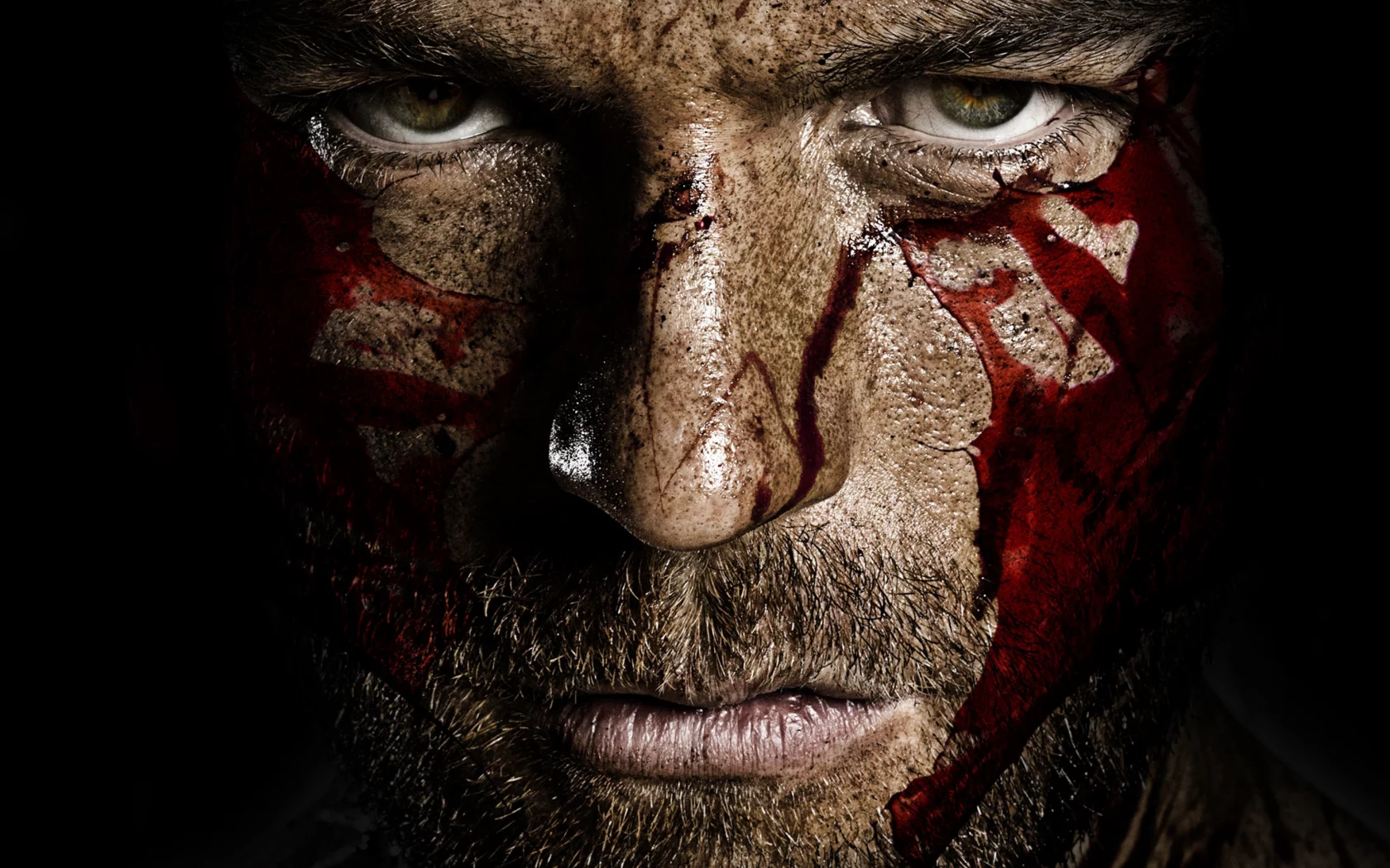 liam mcintyre, кровь, спартак, spartacus, мужик, глаза, взгляд