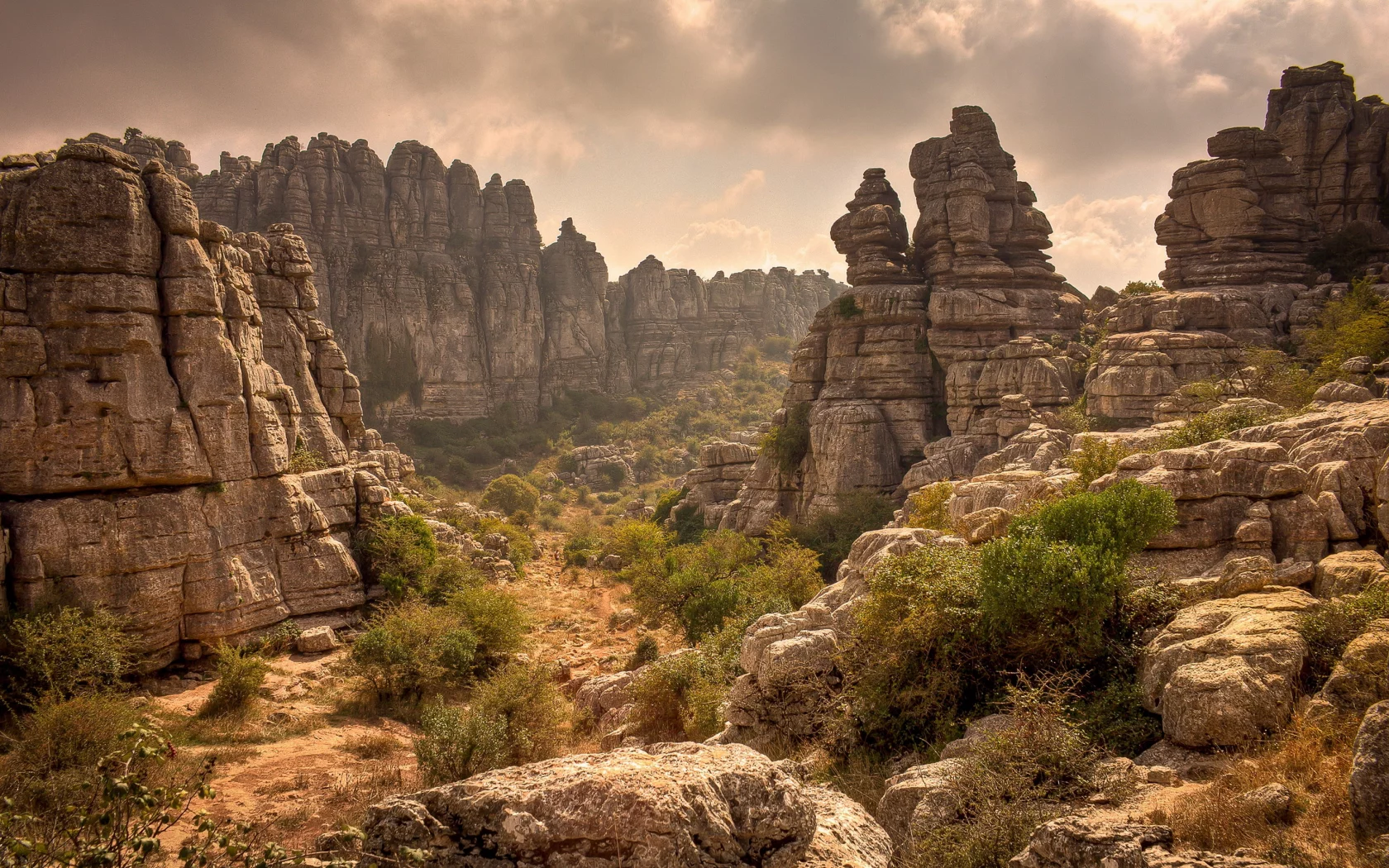 Torcal Natural Park, небо, облака