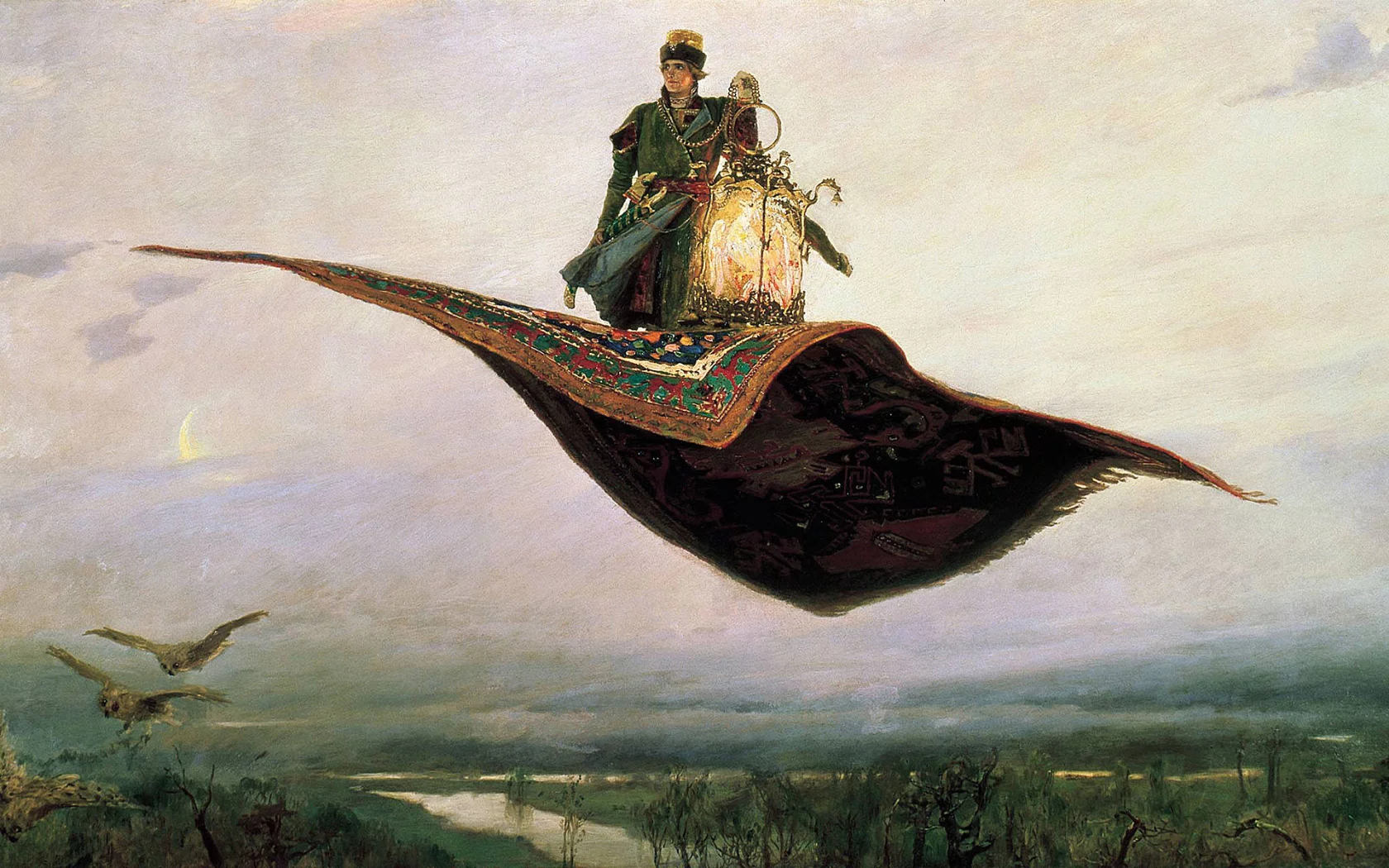 В.Васнецов, картина, холст, масло, ковёр самолёт.