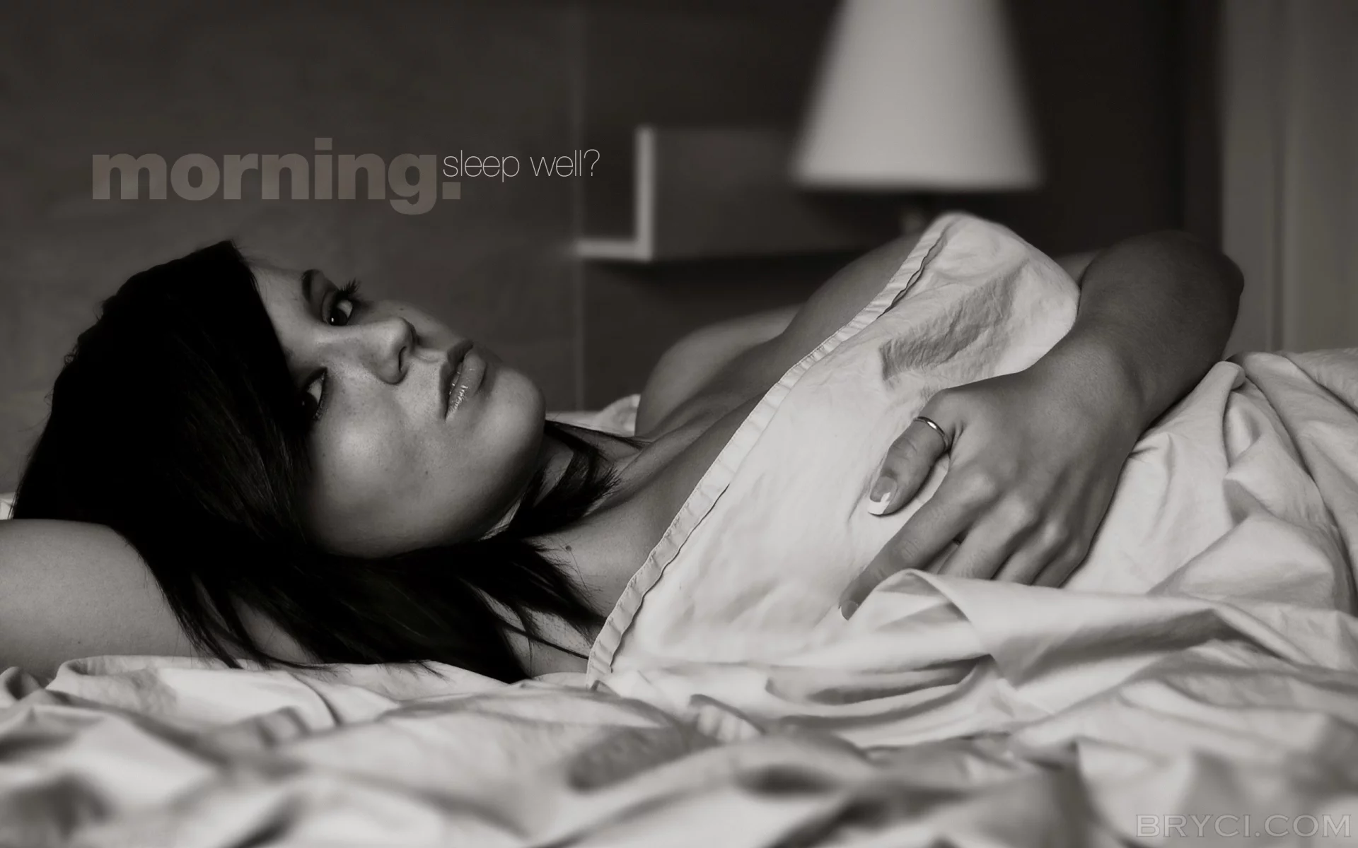 взгляд, morning, девушка, well, постель, sleep
