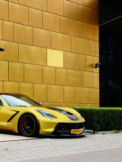 corvette, тюнинг, stingray, chevrolet, желтый (2)