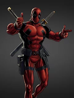 deadpool, дэдпул, комикс, черный фон, меч, красный