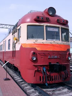 ЖД, дизель электропоезд, станция.