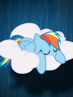 mlp, rainbow dash, облако, рейнбоу дэш, my little pony