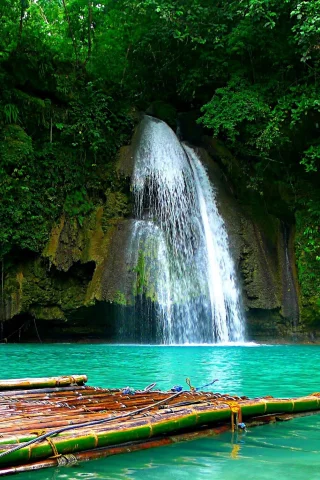 природа, водопады, badian, philippines, филлипины, водопад, река