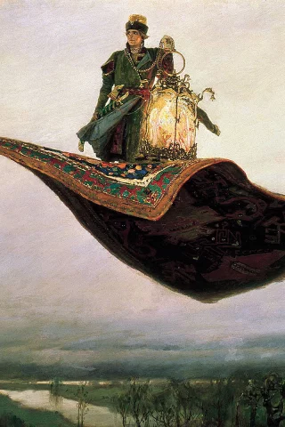 В.Васнецов, картина, холст, масло, ковёр самолёт.