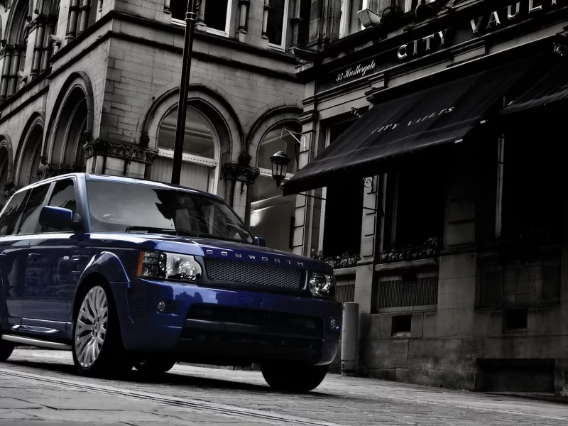 машина, range rover, город