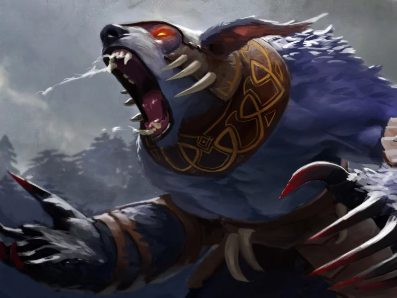 bear, scream, rage, claws, ursa worrior, dota 2, valve