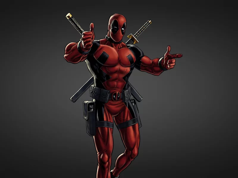deadpool, дэдпул, комикс, черный фон, меч, красный
