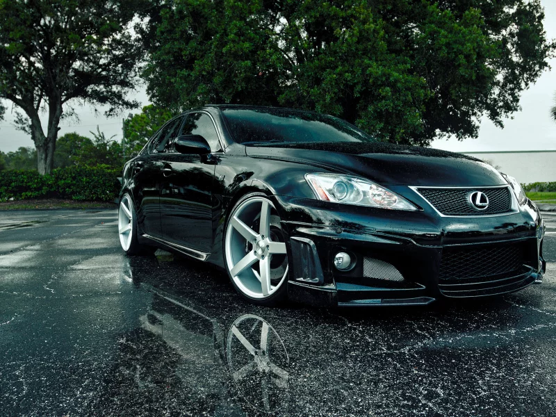 асфальт, лето, Lexus, is-f, капли, лужи, мокрый