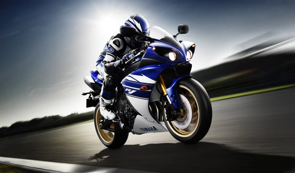yamaha, мотоциклист, спортивный мотоцикл, ямаха, yzf-r1, front