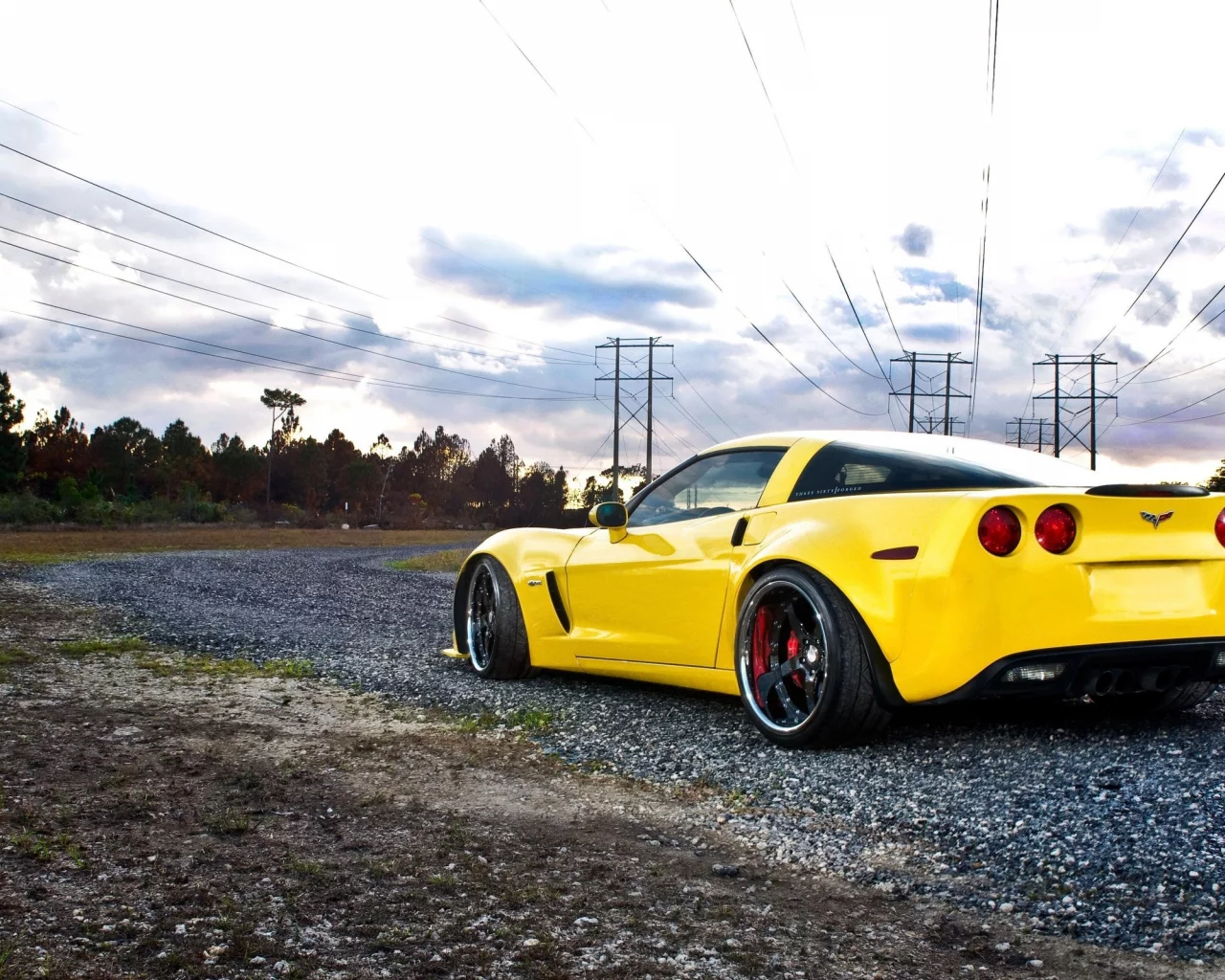 машина, corvette, дорога, road, chevrolet