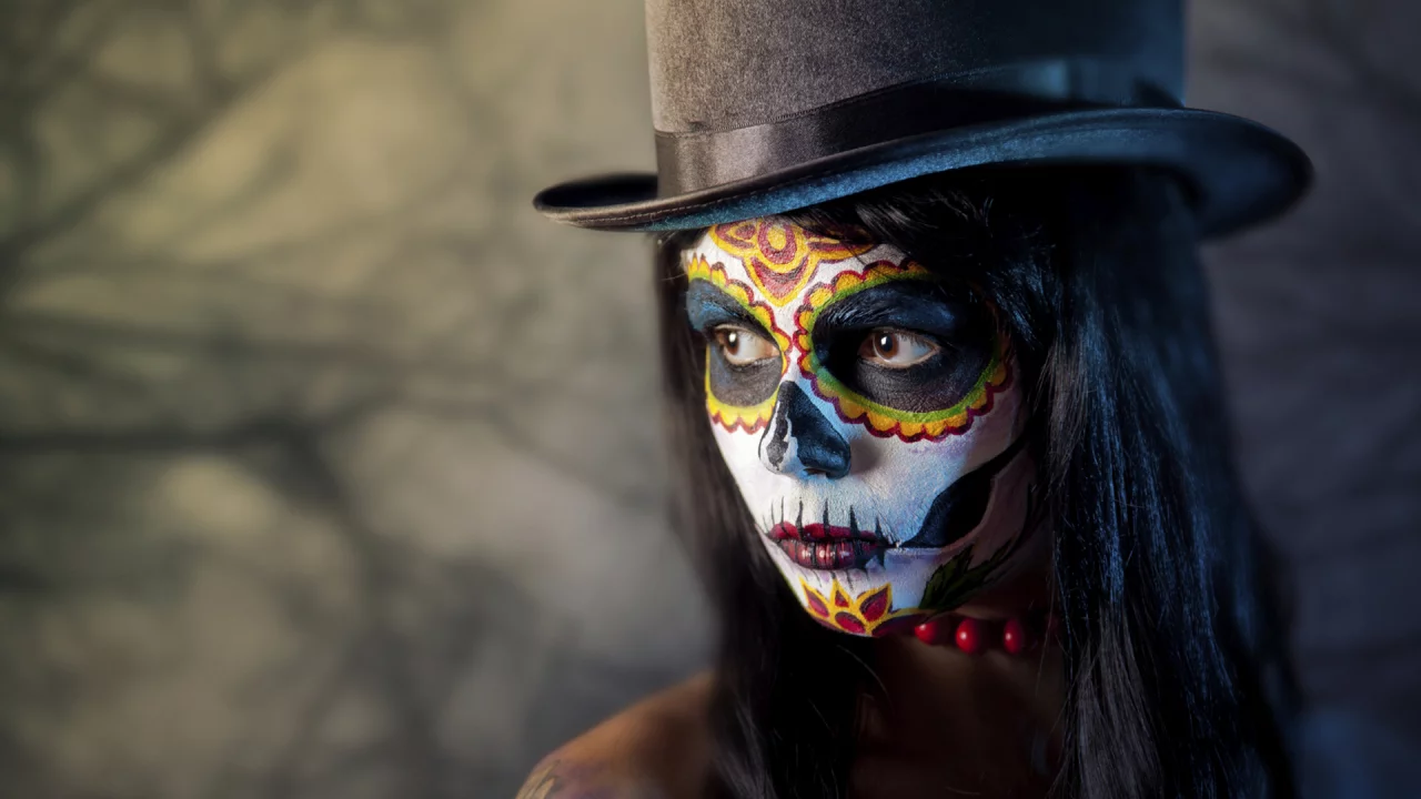 dia de los muertos, раскрас, день мёртвых, девушка, лицо