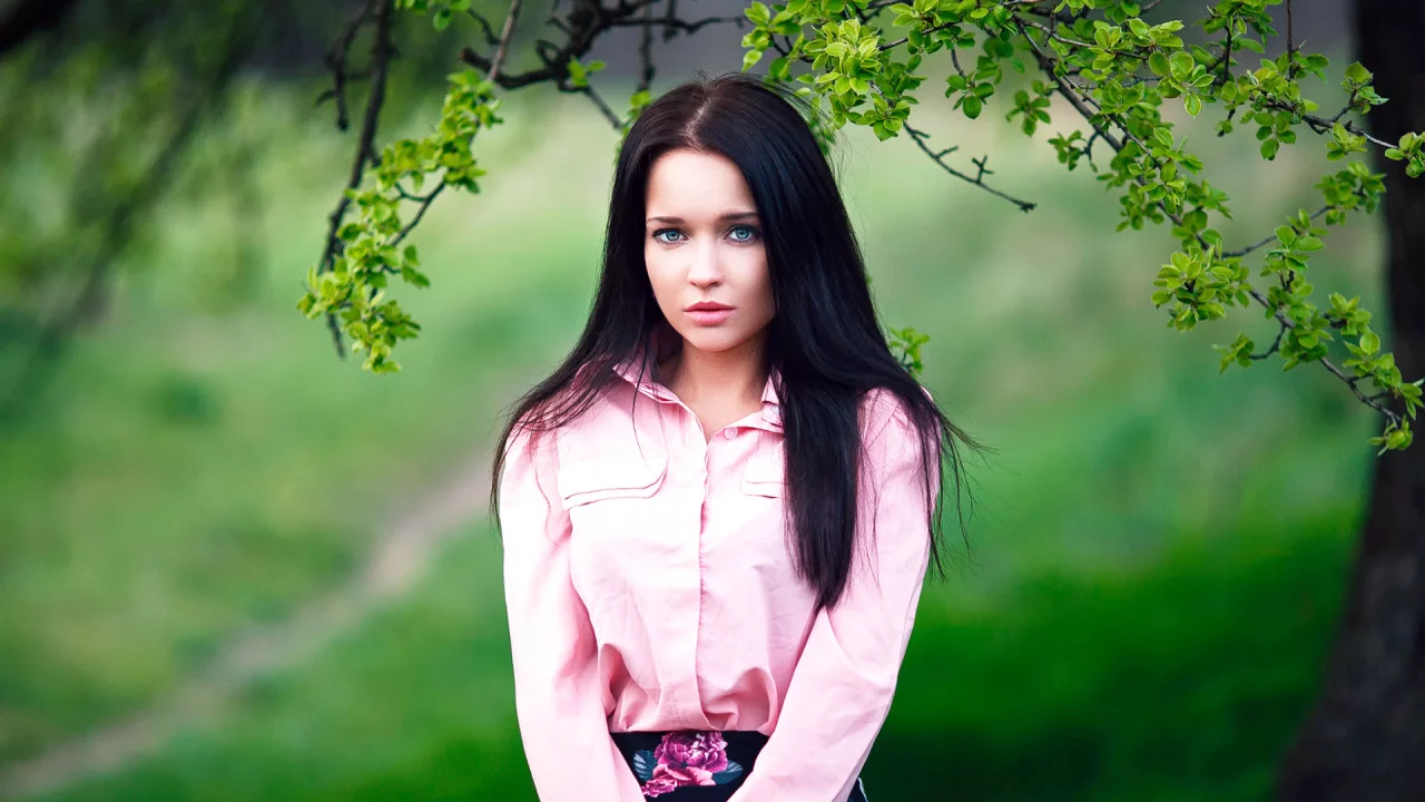 девушка, сорочка, фон