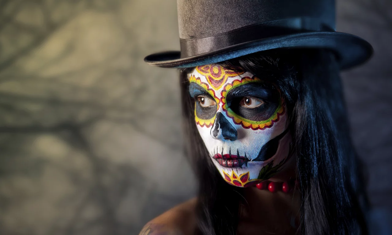 dia de los muertos, раскрас, день мёртвых, девушка, лицо