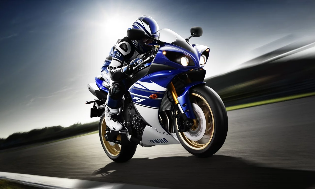 yamaha, мотоциклист, спортивный мотоцикл, ямаха, yzf-r1, front