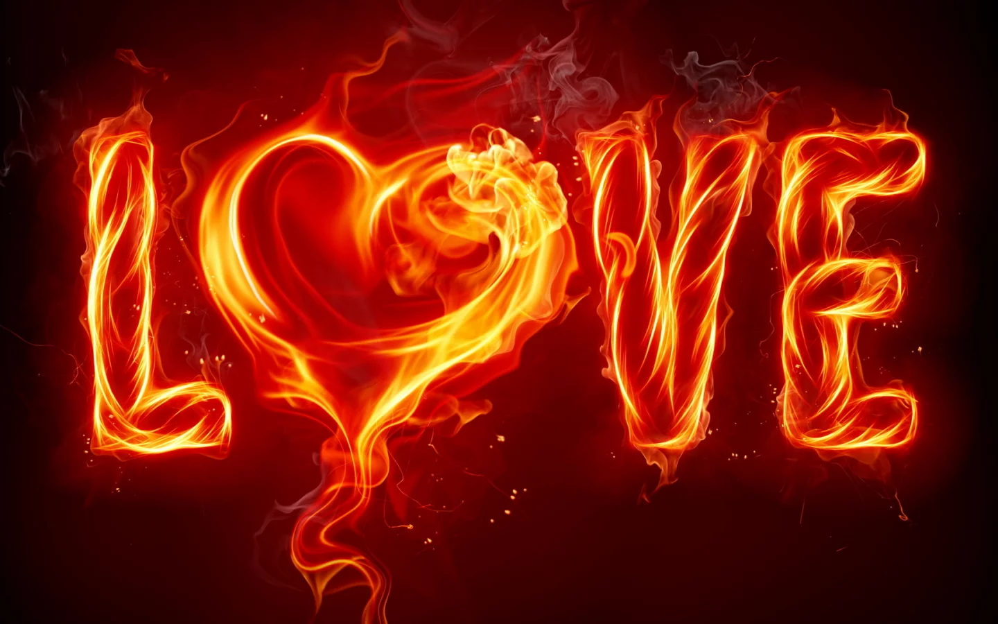 огонь, абстракции, love
