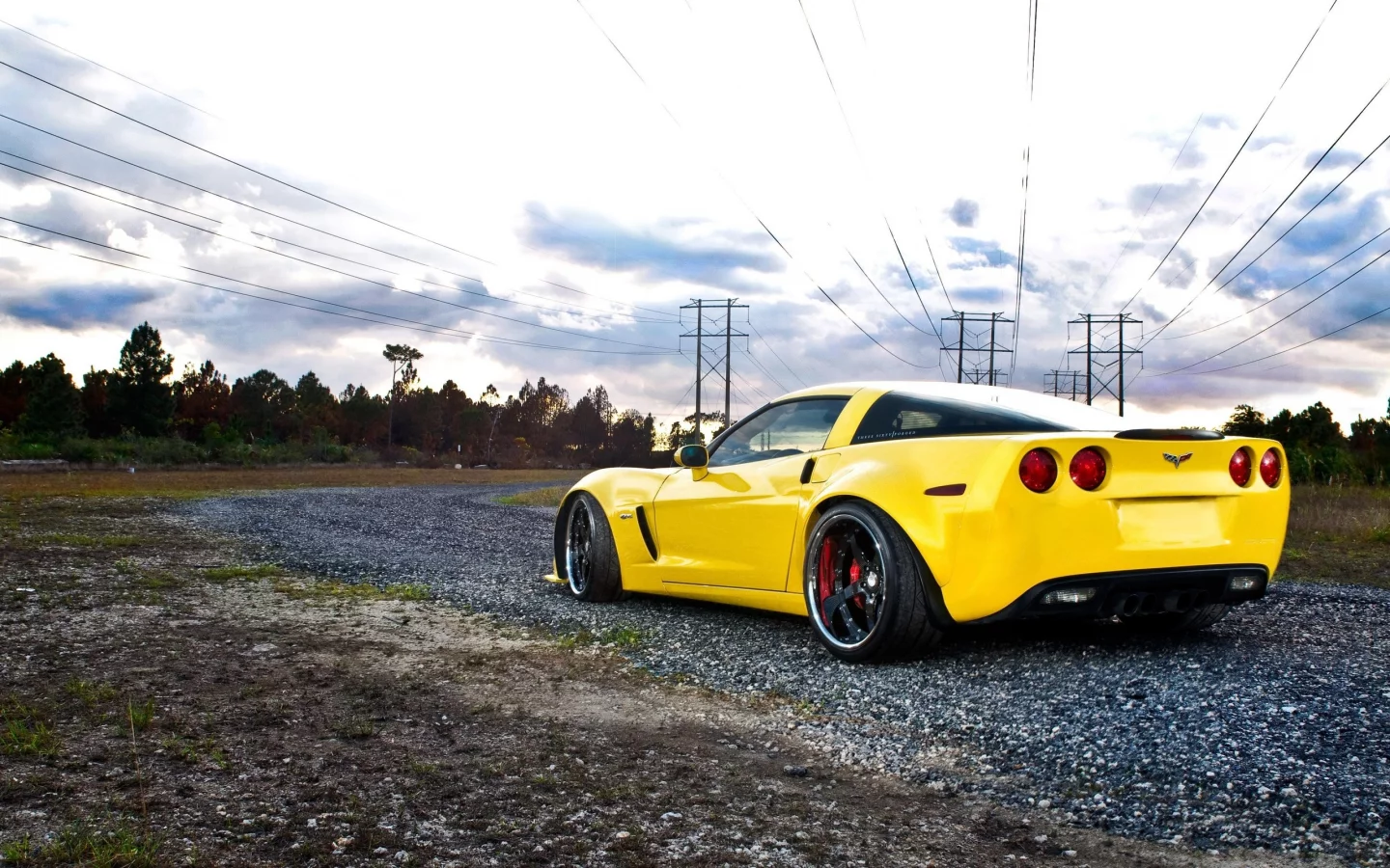 машина, corvette, дорога, road, chevrolet