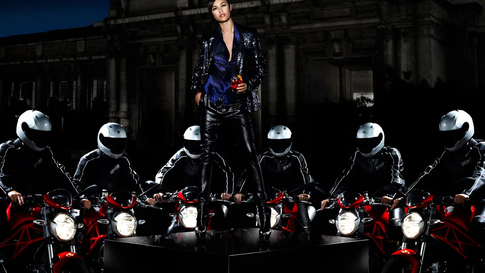 campari calendar 2010, olga kurylenko, ольга куреленко, мотоциклы