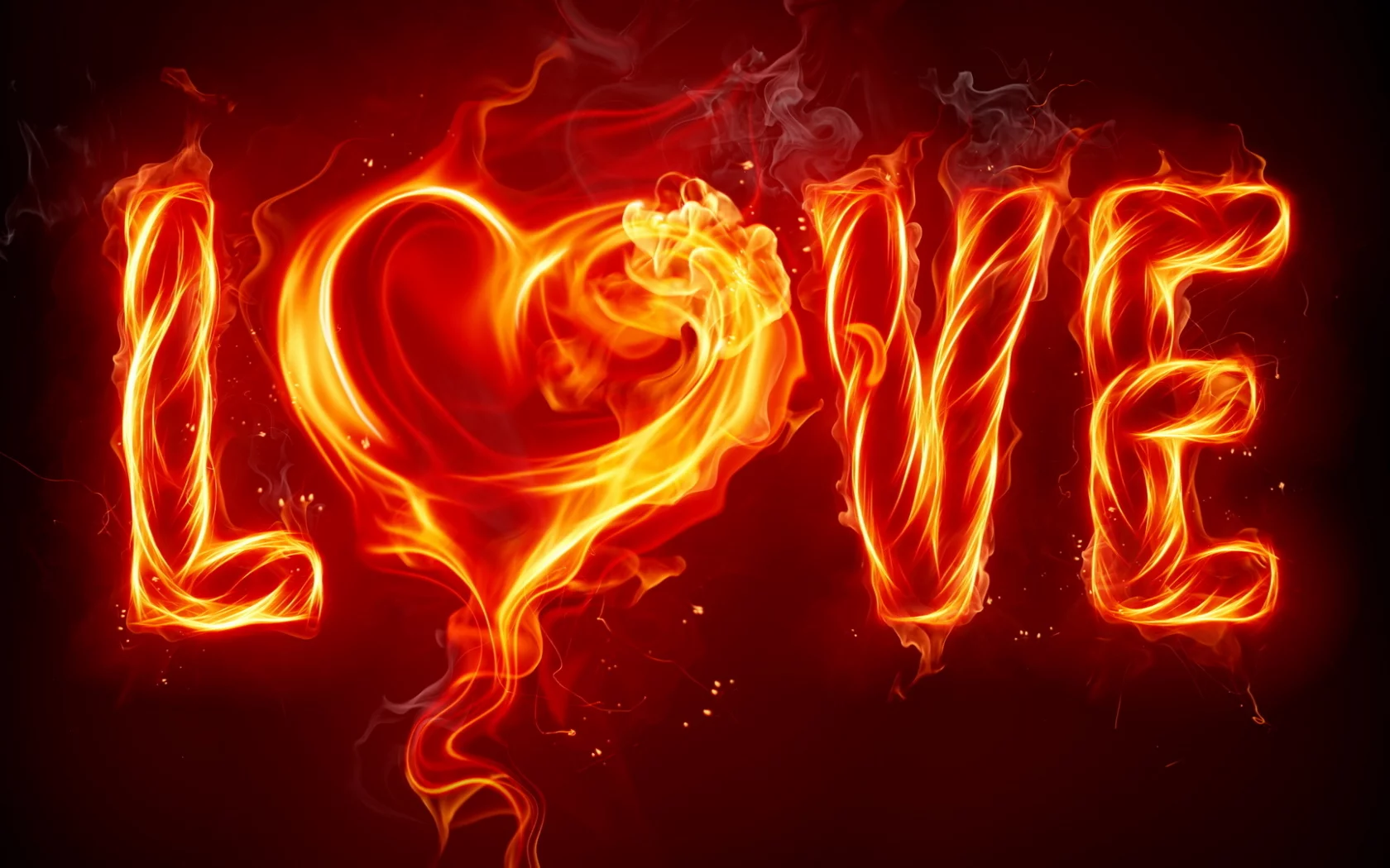 огонь, абстракции, love