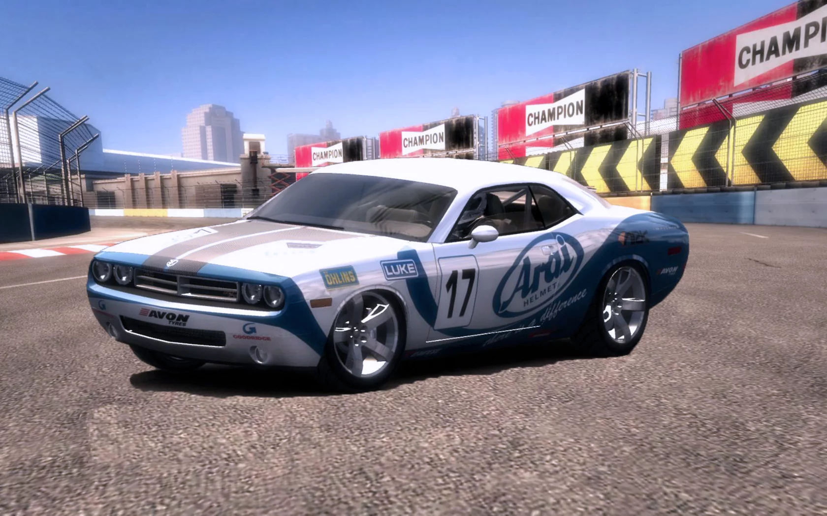 Трасса, асфальт, авто, Dodge Challenger Concept, игра, GRID RACEDRIVER.