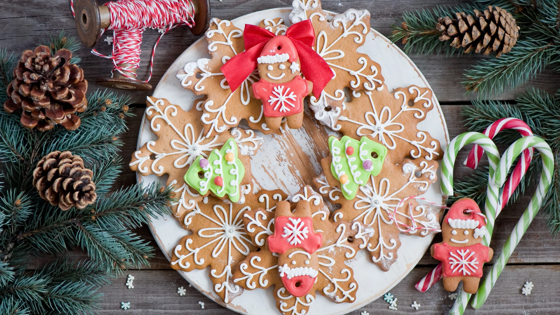 печенье, christmas, new year, человечки, еда, фигурки, снежинки