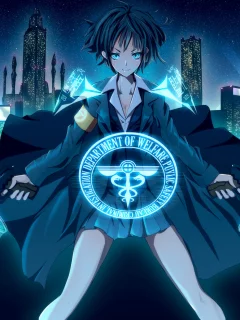 eliminator, психо-паспорт, tsunemori akane, девушка, psycho-pass