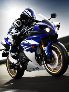 yamaha, мотоциклист, спортивный мотоцикл, ямаха, yzf-r1, front