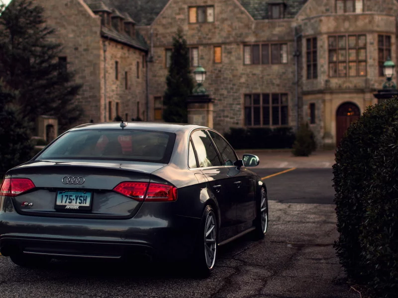 задок, дом, audi, black, s4