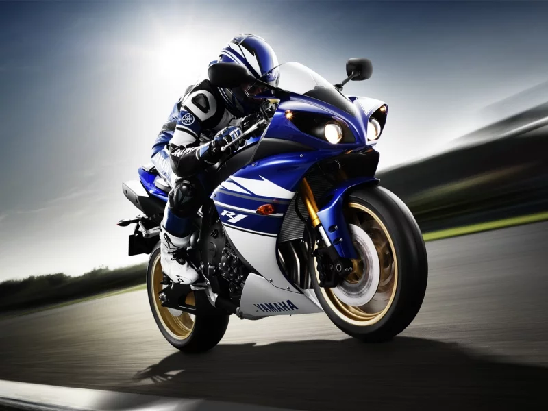 yamaha, мотоциклист, спортивный мотоцикл, ямаха, yzf-r1, front