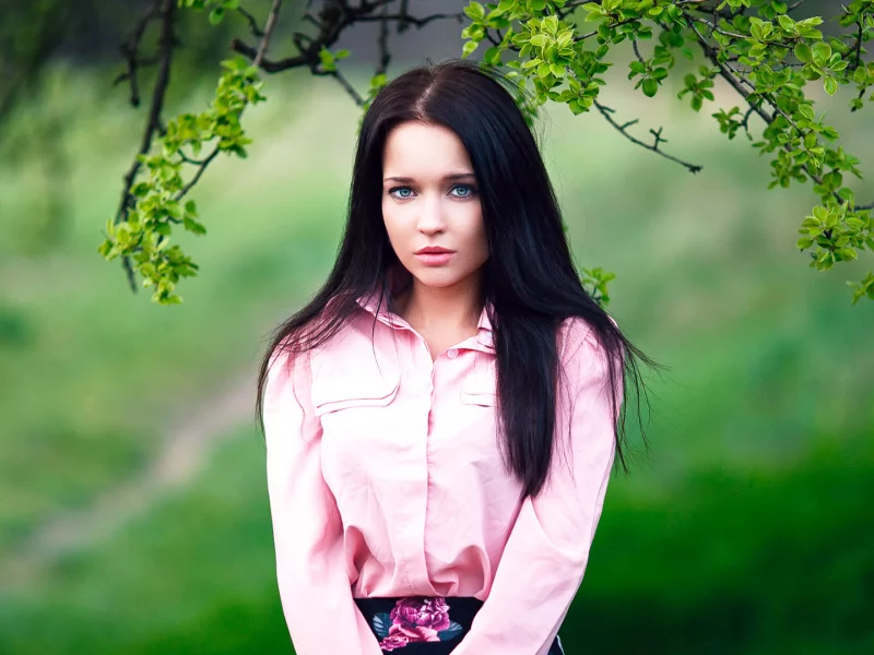 девушка, сорочка, фон