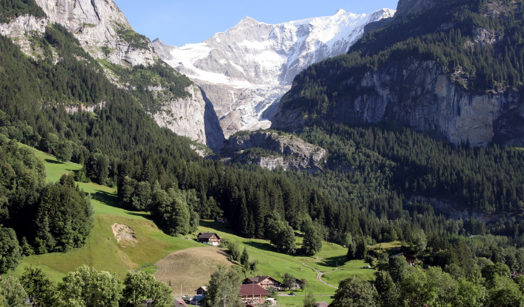 gross fiescherhorn, switzerland, лето, швейцария, горы