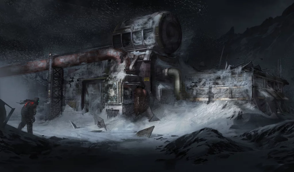снег, мёртвый космос, electronic arts, арт, dead space 3, visceral games