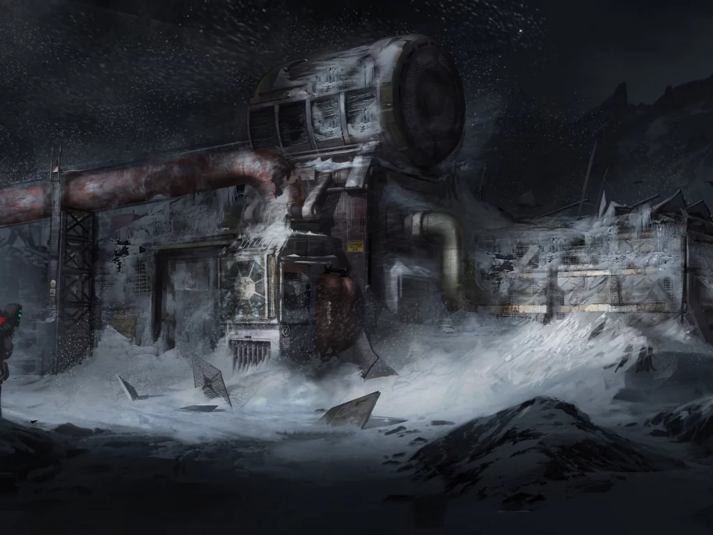 снег, мёртвый космос, electronic arts, арт, dead space 3, visceral games