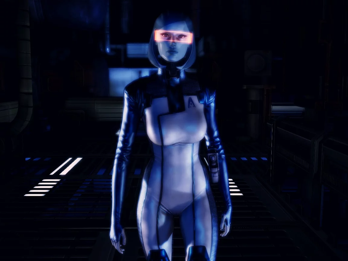 edi, ии, visor, mass effect, сузи, ai