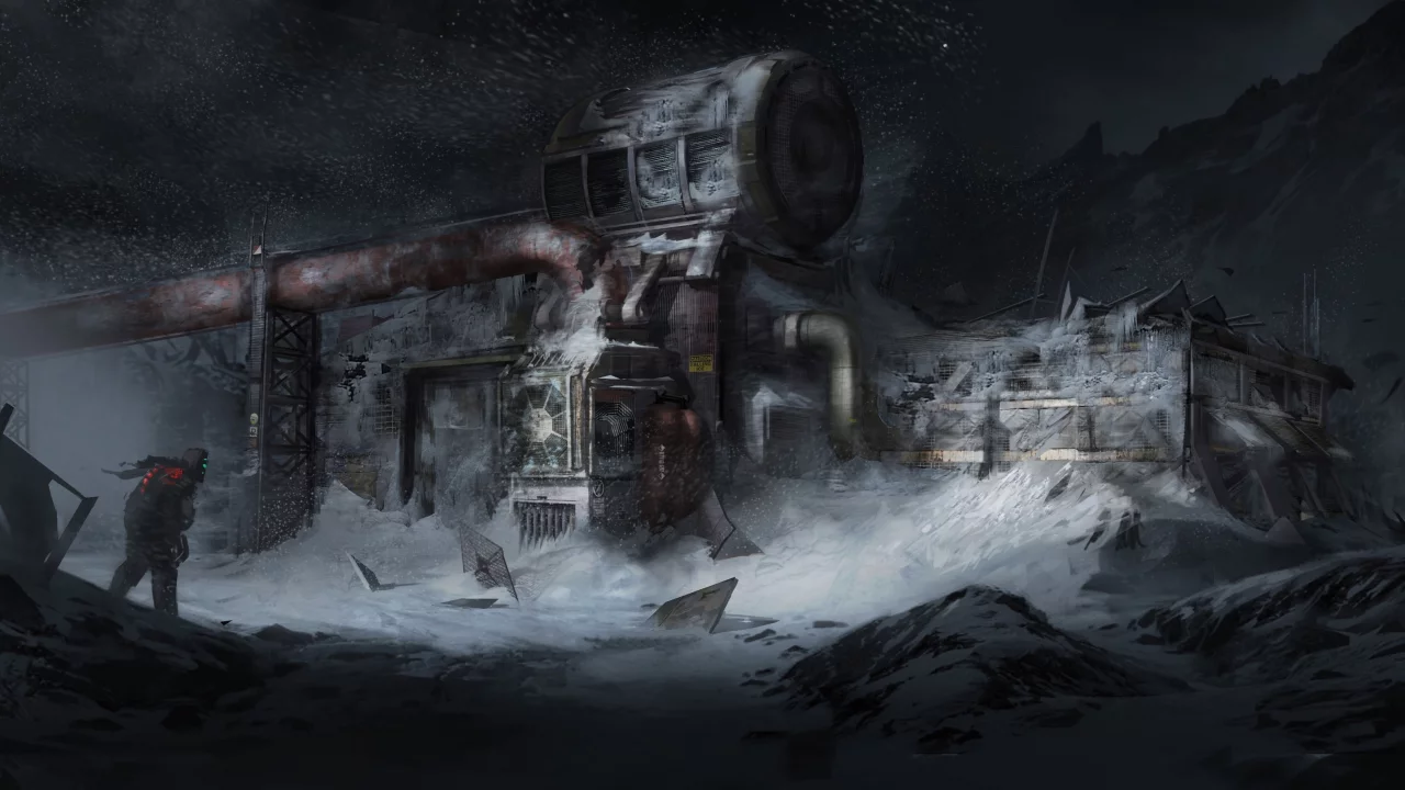 снег, мёртвый космос, electronic arts, арт, dead space 3, visceral games