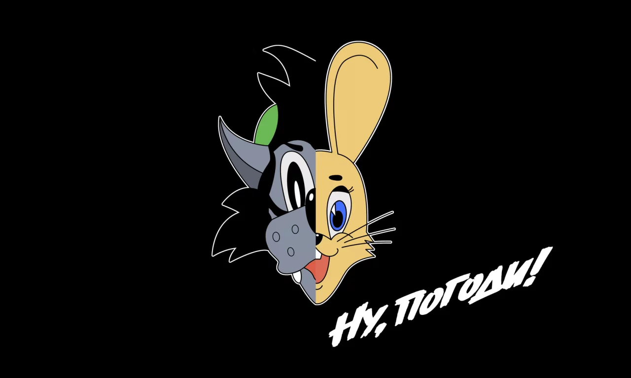 заставка, заяц, волк