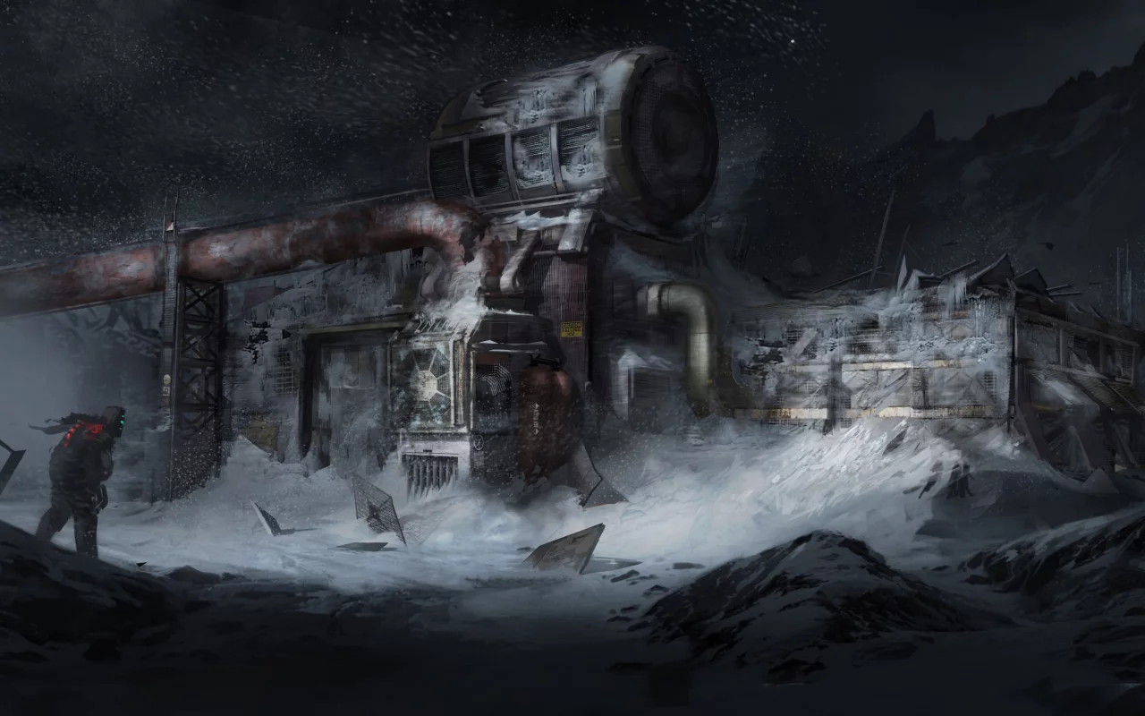 снег, мёртвый космос, electronic arts, арт, dead space 3, visceral games