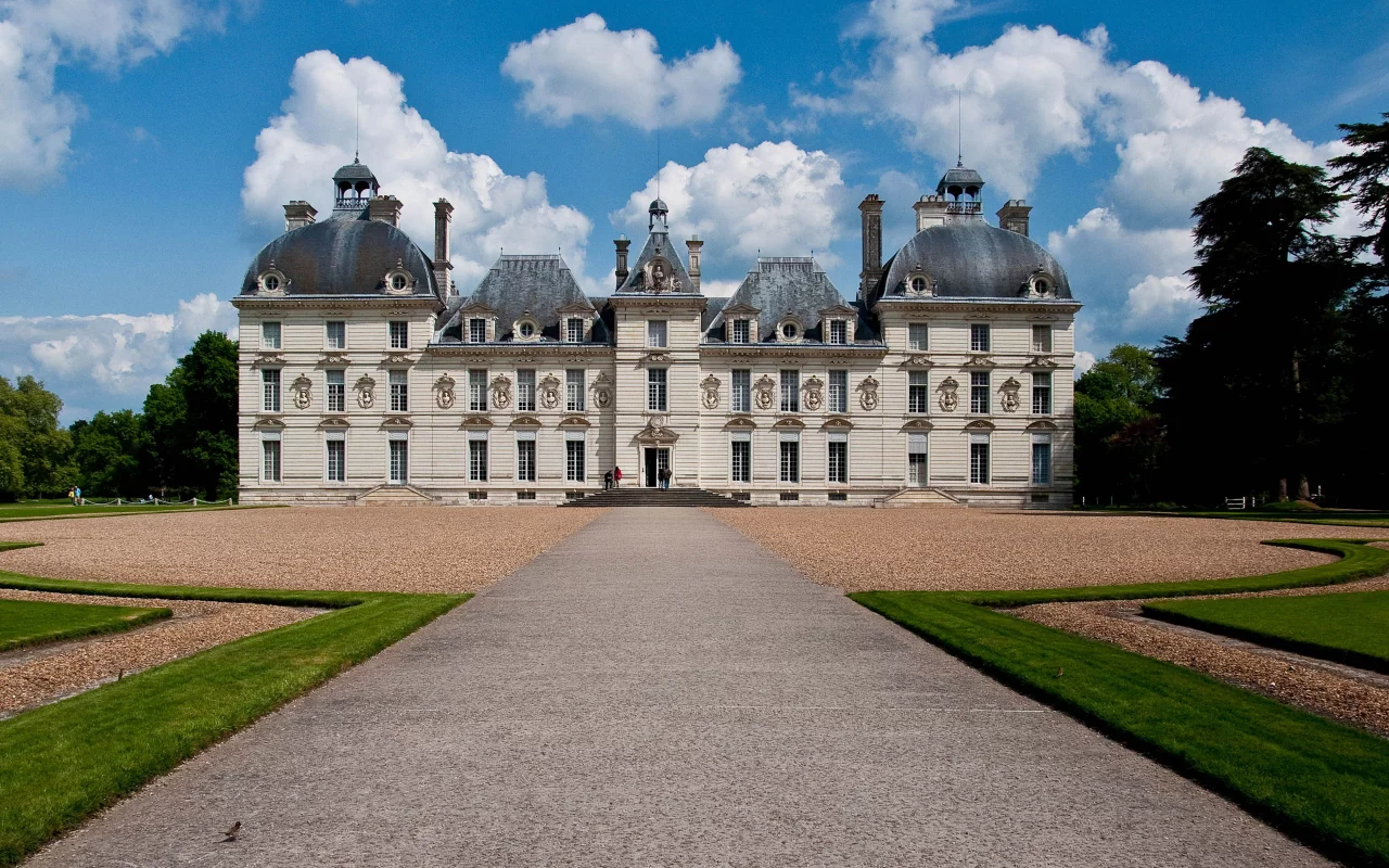 Замок Шеверни, Франция, дворец, замок, небо, деревья, Chateau de Cheverny, France, chateau