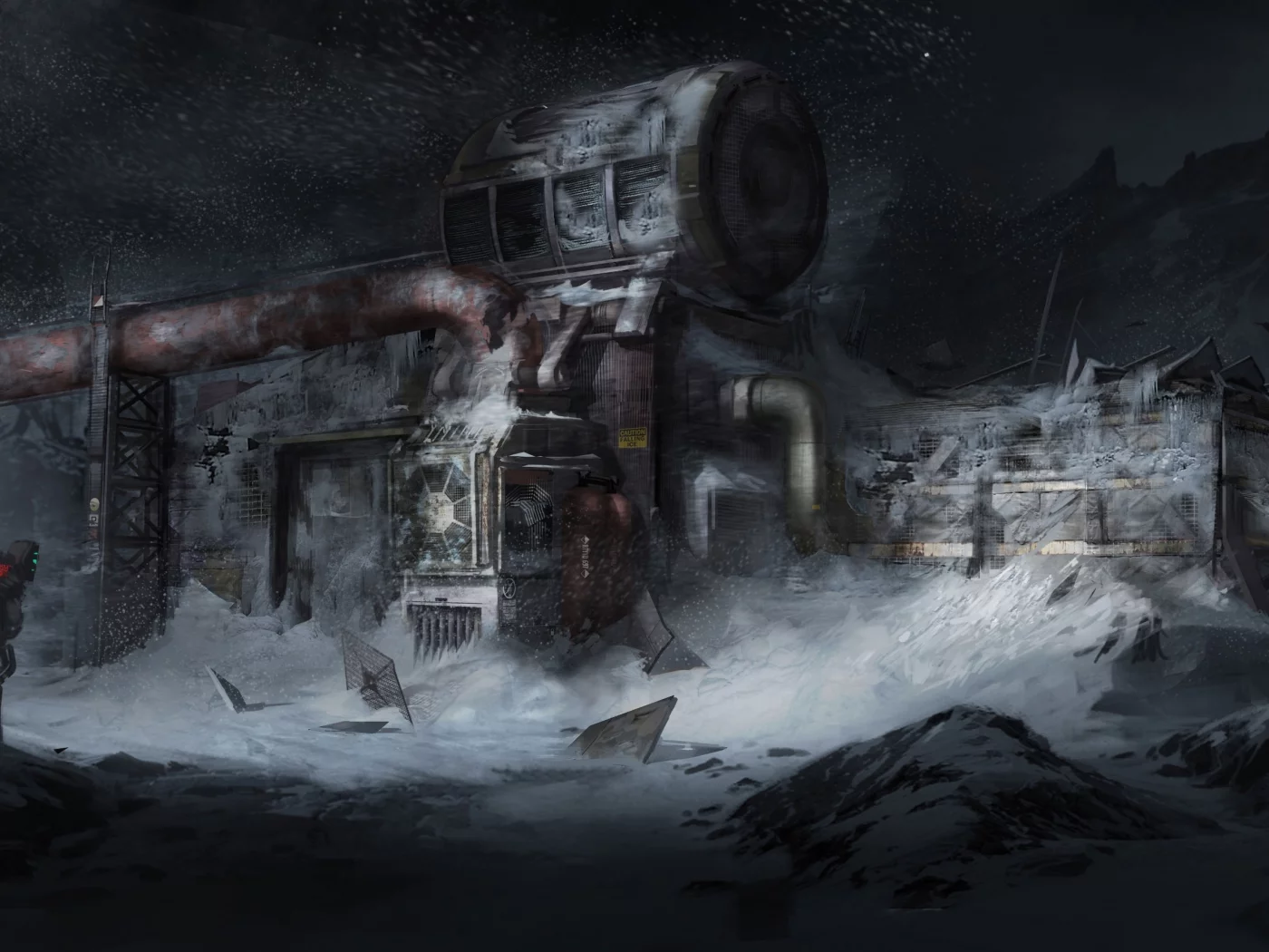 снег, мёртвый космос, electronic arts, арт, dead space 3, visceral games