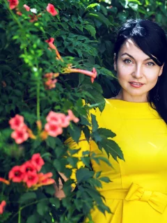 девушка, платье, глаза