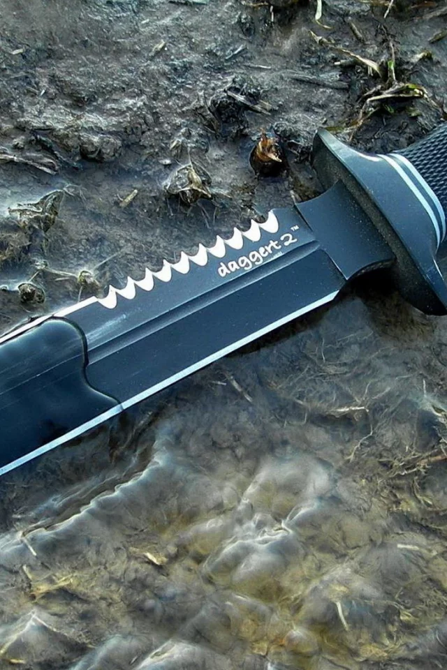 нож, вода