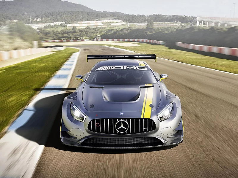 Трасса, дорога, горы, машина, Мерс, Mercedes-Benz AMG GT3 2015