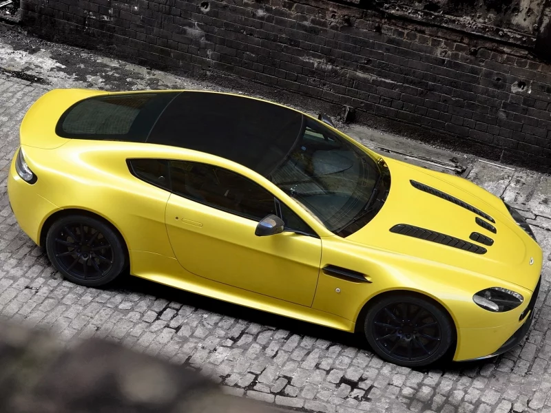 aston martin, v12 vantage s, yellow, car, суперкар (2)